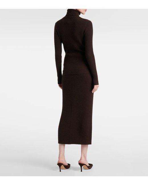 Jardin Des Orangers Black Ribbed-Knit Cashmere Turtleneck