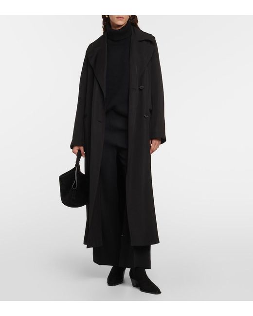 Totême Black The City Suede Ankle Boots