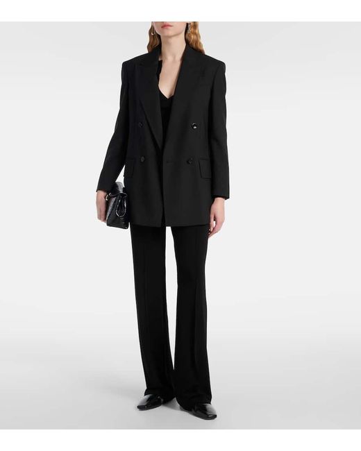 Max Mara Black Gerade High-Rise-Hose Dinda Aus Jersey