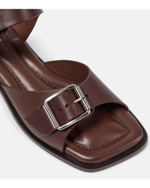 Lemaire Brown Leather Sandals