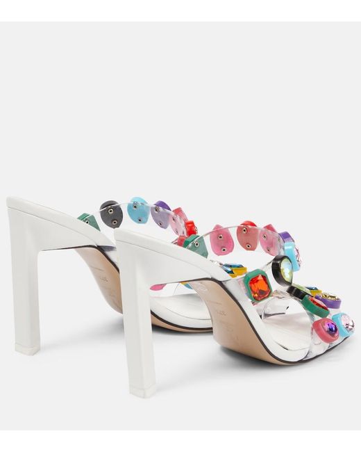 The Attico Metallic Nanci Embellished Pvc Mules