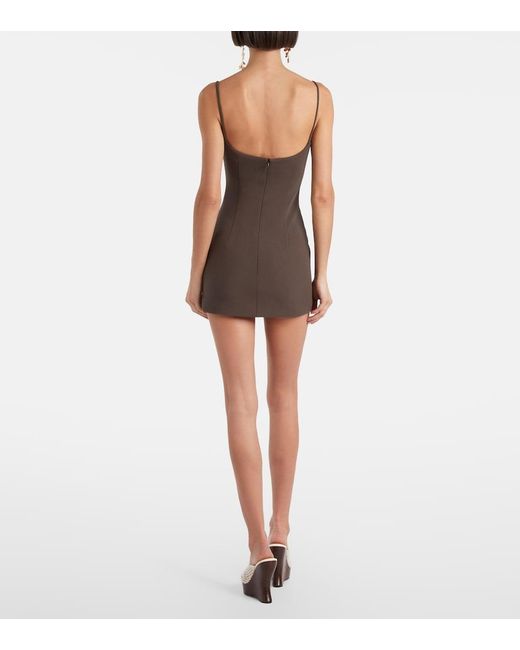 Magda Butrym Brown Wool-Blend Minidress