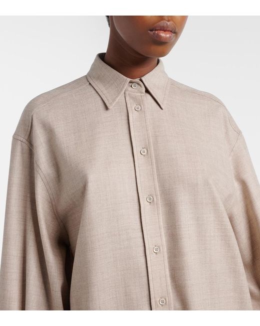 Brunello Cucinelli Brown Virgin Wool Shirt