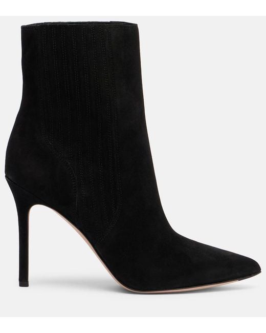 Veronica Beard Black Lisa 70 Suede Ankle Boots