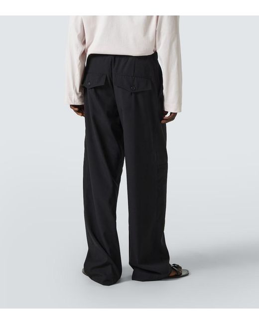 Dries Van Noten Black Wool Sweatpants for men