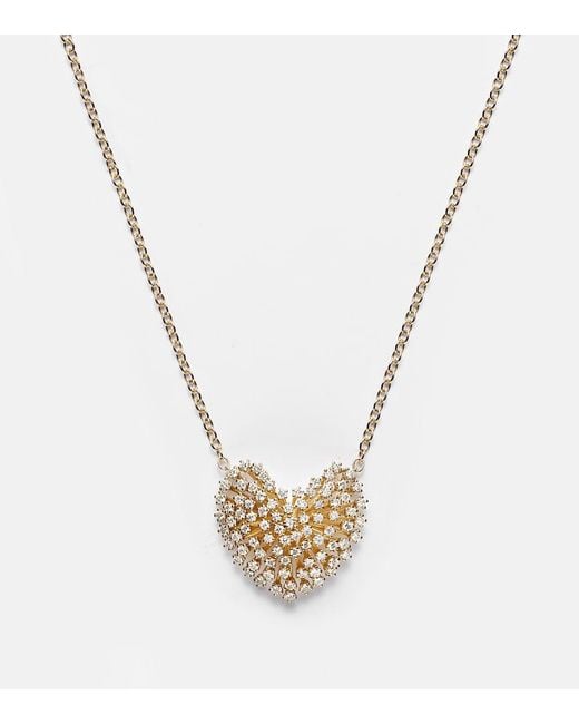 Sydney Evan Metallic Large 14Kt Pendant Necklace With Diamonds
