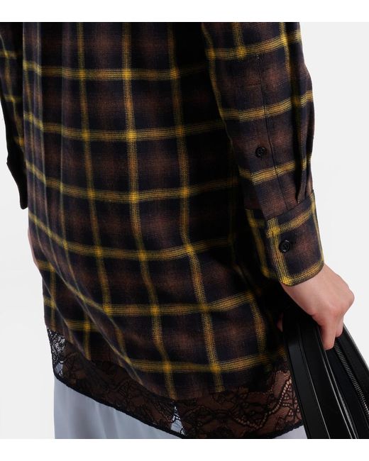 Coperni Multicolor Checked Shirt Dress