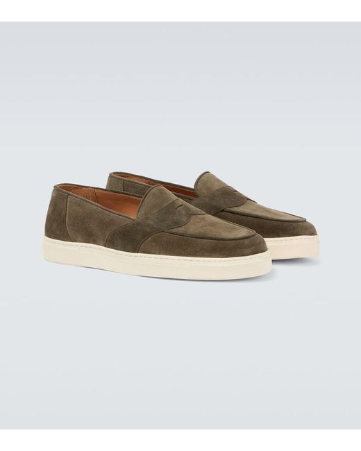 George Cleverley Brown Joey Ii Suede Loafers for men