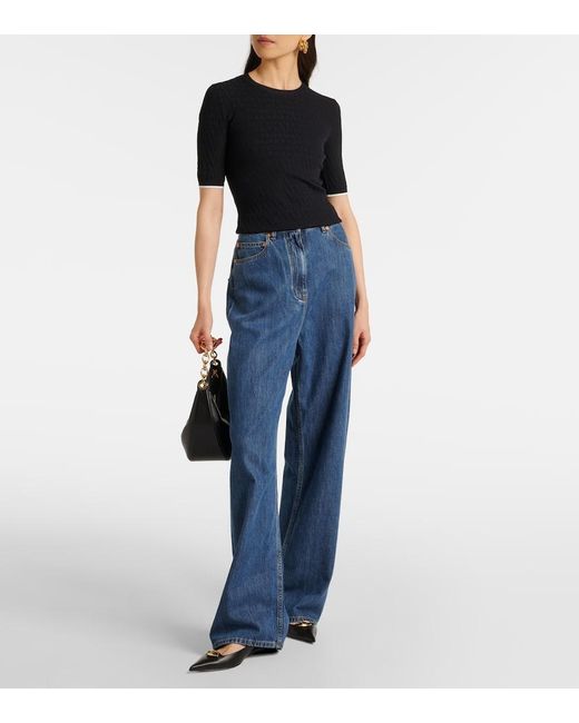 Valentino Black Toile Iconographe Sweater