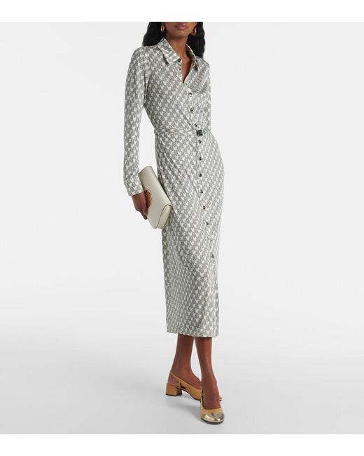 Tory Burch Gray Patterned Dress By