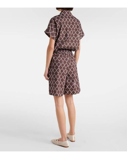Max Mara Brown High-Rise Bermuda-Shorts Ulutato