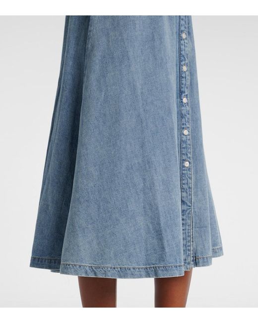 Veronica Beard Blue Ruben Denim Midi Dress