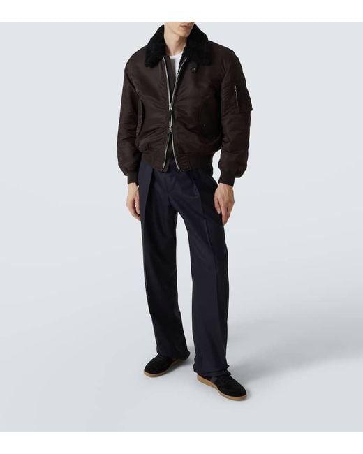 Tom Ford Black Leather-Trimmed Suede Sneakers for men