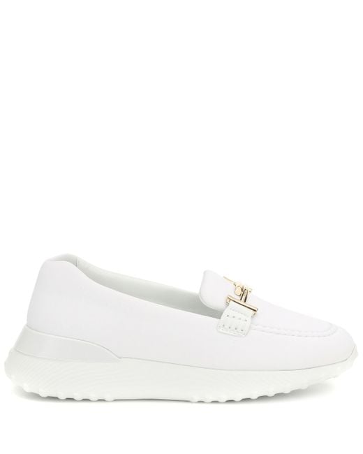 Tod's Exclusive To Mytheresa – Double T Leather Loafers in White - Lyst