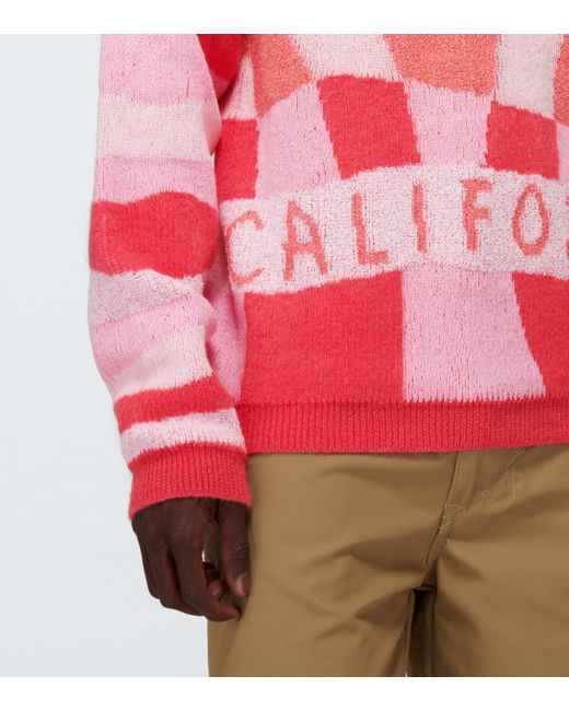 ERL California Patchwork Sweater in Pink for Men | Lyst