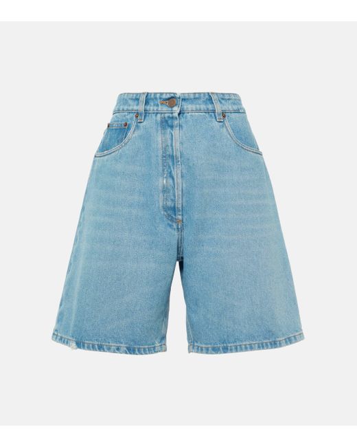 Prada Blue Denim Bermuda Shorts