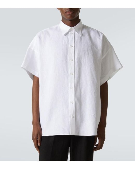 Dolce & Gabbana White Linen Shirt for men