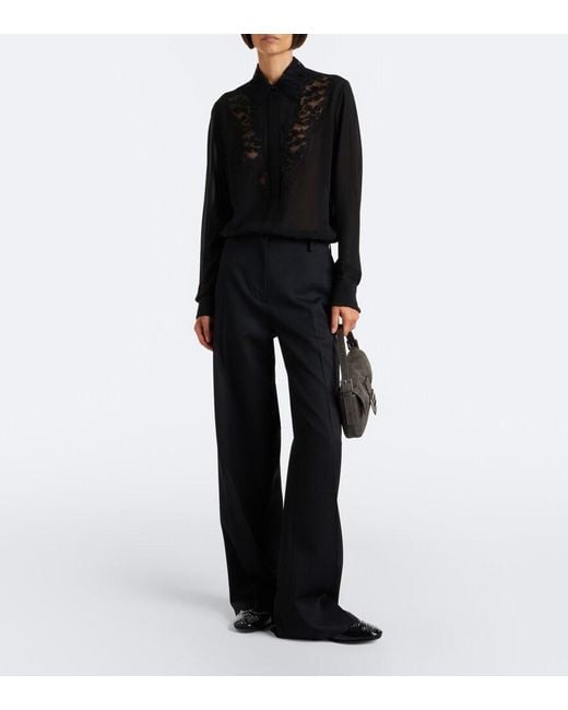 Fendi Black Studded Leather Monk Strap Shoes