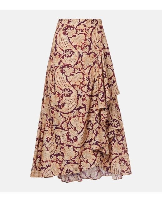 Ulla Johnson Multicolor Maxirock Sabina Aus Einem Baumwollgemisch