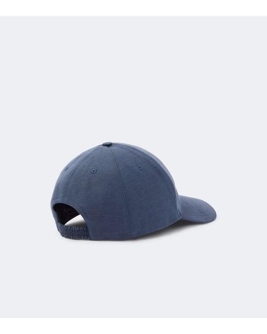Ralph Lauren Blue Logo Silk And Linen Baseball Cap for men