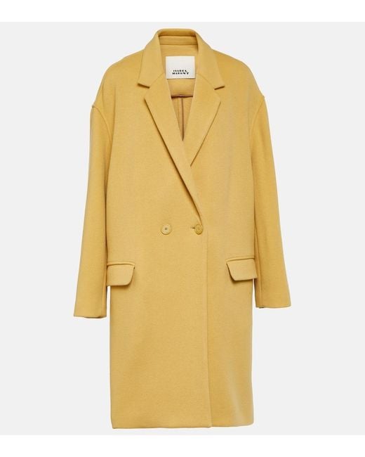 Isabel Marant Yellow Efegozi Wool-Blend Coat