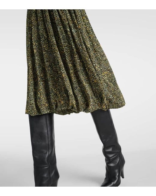 Isabel Marant Green Elisabeth Printed Jersey Midi Dress