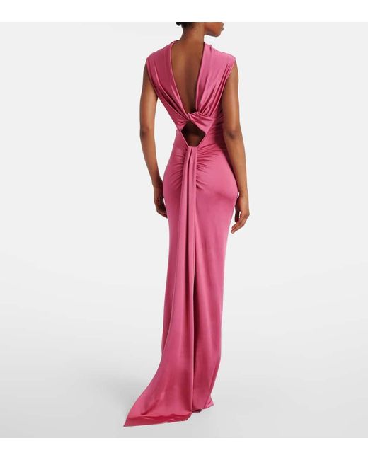 Victoria Beckham Red Robe Aus Jersey