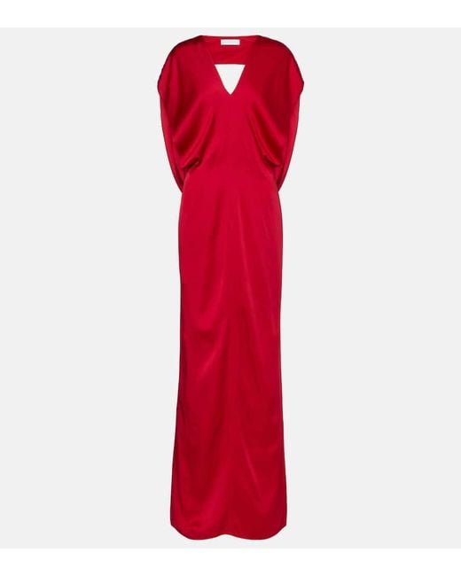 Stella McCartney Red Robe Aus Satin