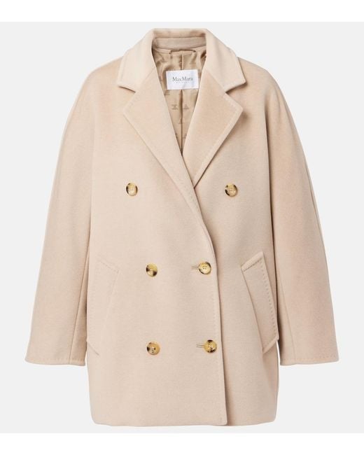 Max Mara Natural Rebus Wool And Cashmere Coat
