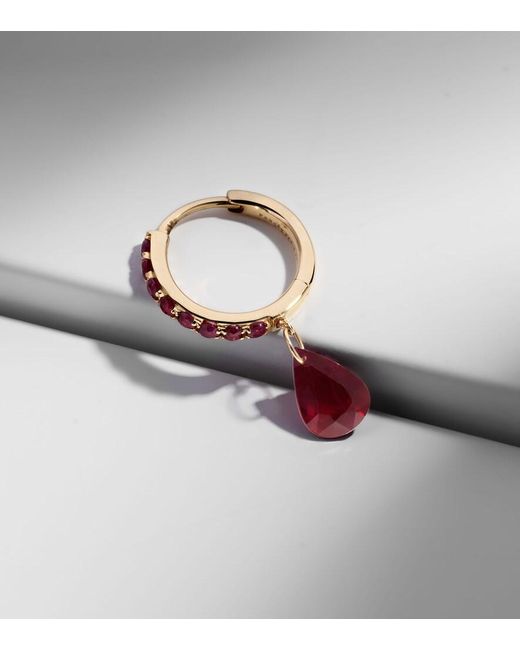PERSÉE Pink Piercing 18Kt Single Earring With Ruby