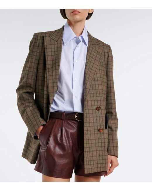 Blazé Milano Green Everyday Checked Wool And Cashmere Blazer