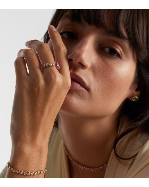 SHAY White 18Kt Ring With Sapphire And Diamonds