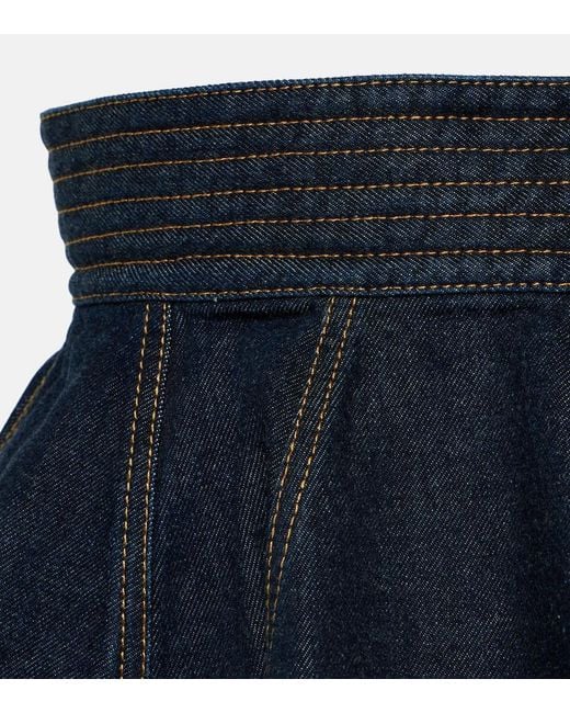 Alaïa Blue Peplum Denim Belt