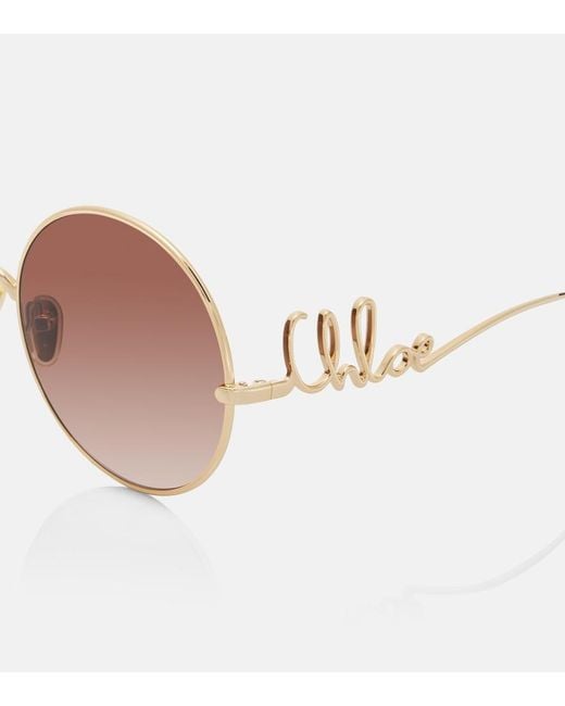 Chloé Brown Iconic Round Sunglasses