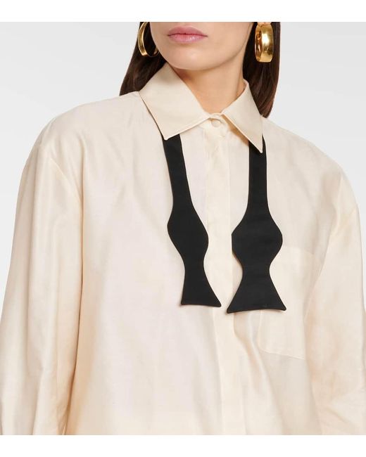 Camicia oversize Marea in cotone di Max Mara in White