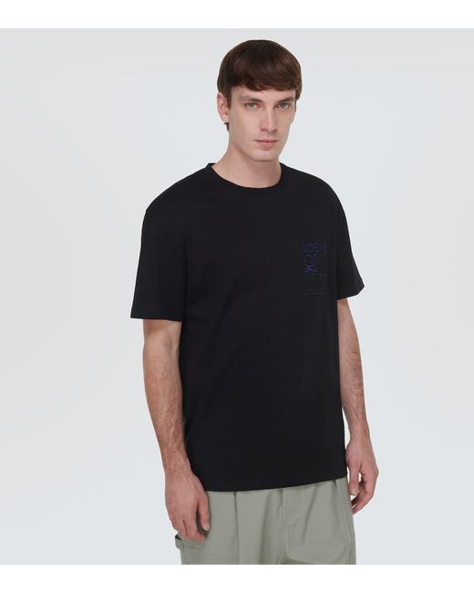 Loewe T-Shirt Anagram aus Baumwolle in Black für Herren