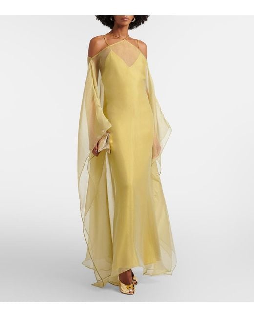 Taller Marmo Yellow Sza Sza Spirito Organza Kaftan