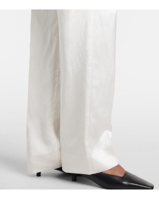 Totême White Straight Pants