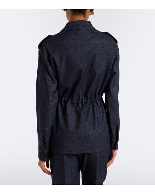 Eleventy Blue Wool, Cotton, And Cashmere-Blend Jacket