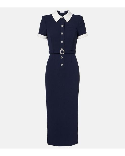 Robe Midi Self-Portrait en coloris Blue