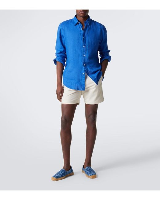 Kiton Blue Printed Espadrilles for men