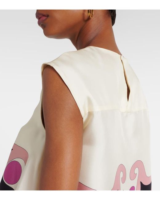 LaDoubleJ Pink Top San Carlo Aus Seiden-Twill