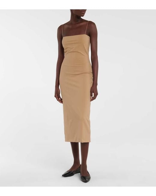 Vestido Midi Haku De Jersey The Row de color Natural