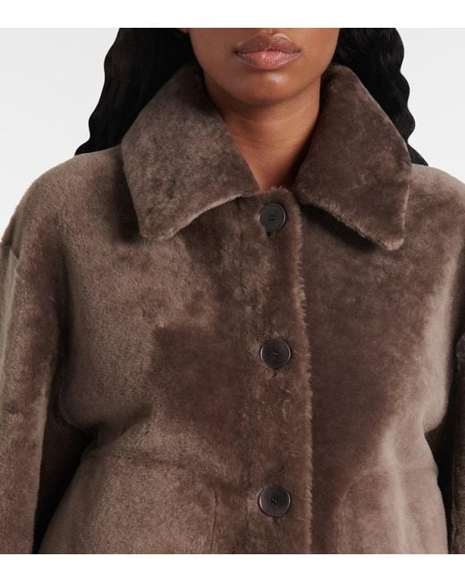 Joseph Brown Reversible Shearling And Leather Jacket