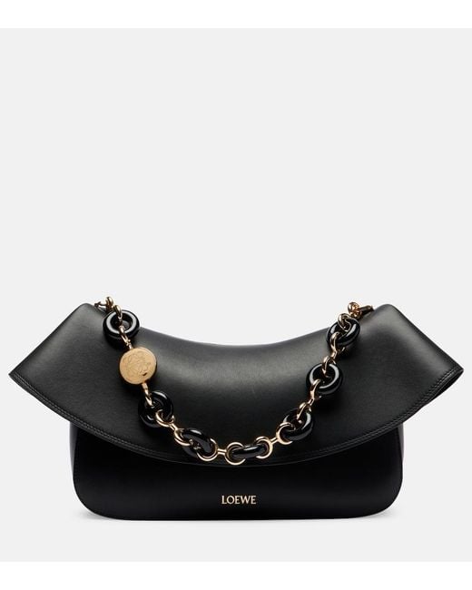 Loewe Black Ola Medium Leather Shoulder Bag