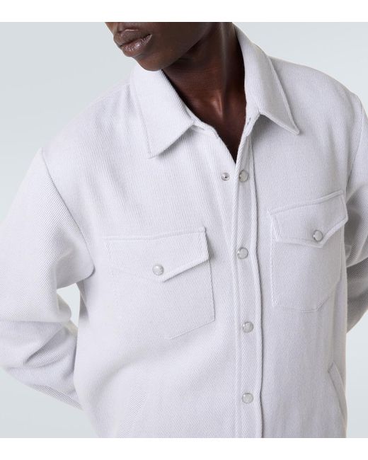 God's True Cashmere Blue Explorer Cashmere And Cotton Denim Jacket for men