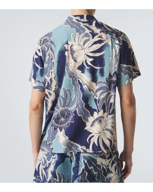 J.W. Anderson Blue Floral Bowling Shirt for men