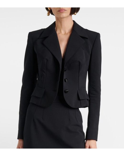 Dolce & Gabbana Blue Cropped Blazer