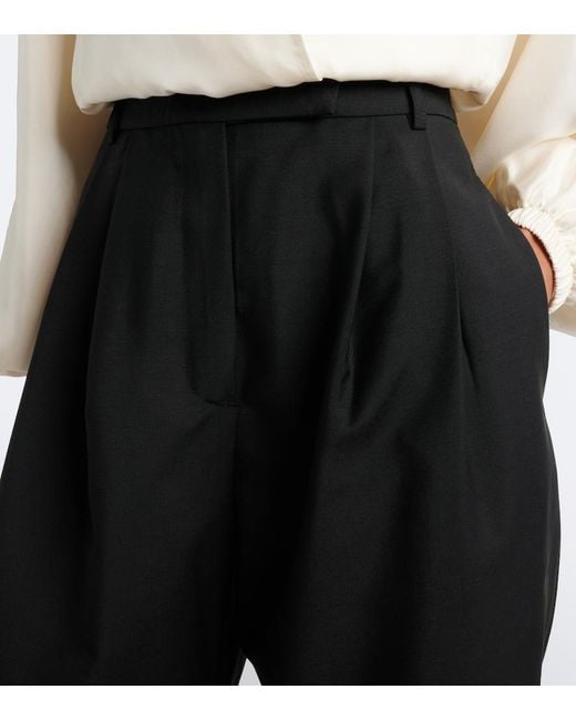 Rohe Black Wool And Mohair Balloon Pants
