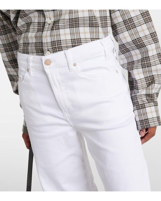 AG Jeans White New Baggy Wide High-Rise Wide-Leg Jeans